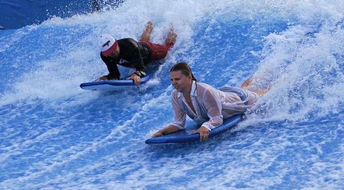 Surfing with a Flowrider – hard or incredibly hard?